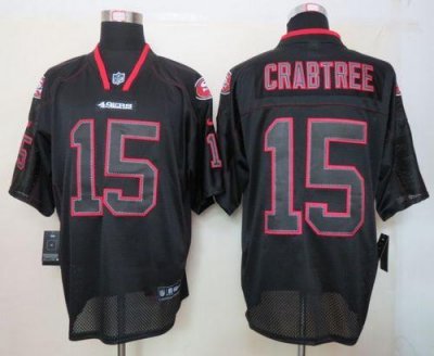 Jerseys Factory Cheap Nike 49ers #15 Michael Crabtree Lights Out