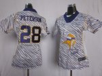 Jerseys Factory Cheap Nike Vikings #28 Adrian Peterson Zebra Wom
