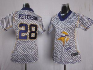 Jerseys Factory Cheap Nike Vikings #28 Adrian Peterson Zebra Wom