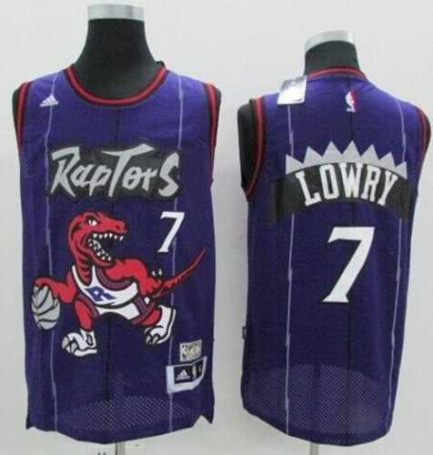 Jerseys Factory Cheap Raptors #7 Kyle Lowry Purple Hardwood Clas