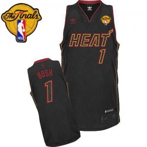 Jerseys Factory Cheap Heat Finals Patch #1 Chris Bosh Carbon Fib