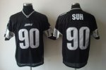 Jerseys Factory Cheap Lions #90 Ndamukong Suh Black Shadow Stitc