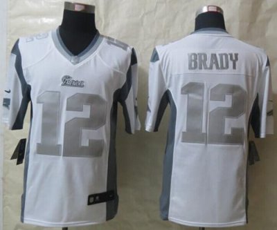 Jerseys Factory Cheap Nike Patriots #12 Tom Brady White Men's St