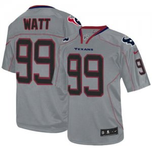 Jerseys Factory Cheap Nike Texans #99 J.J. Watt Lights Out Grey