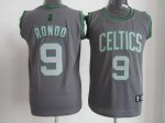 Jerseys Factory Cheap Celtics #9 Rajon Rondo Grey Graystone Fash