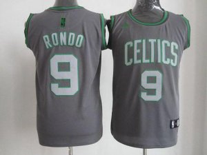Jerseys Factory Cheap Celtics #9 Rajon Rondo Grey Graystone Fash