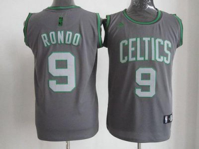 Jerseys Factory Cheap Celtics #9 Rajon Rondo Grey Graystone Fash