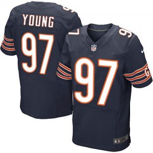 Jerseys Factory Cheap Nike Bears #97 Willie Young Navy Blue Team