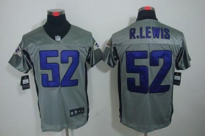 Jerseys Factory Cheap Nike Ravens #52 Ray Lewis Grey Shadow Men'