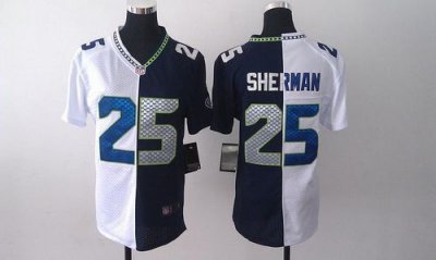 Jerseys Factory Cheap Nike Seahawks #25 Richard Sherman Steel Bl
