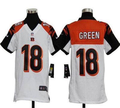 Jerseys Factory Cheap Nike Bengals #18 A.J. Green White Youth Em