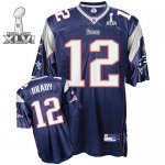 Jerseys Factory Cheap Patriots #12 Tom Brady Blue Super Bowl XLV
