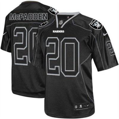 Jerseys Factory Cheap Nike Raiders #20 Darren McFadden Lights Ou