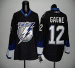 Jerseys Factory Cheap Lightning #12 Simon Gagne Black Embroidere