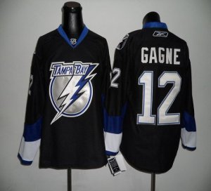Jerseys Factory Cheap Lightning #12 Simon Gagne Black Embroidere