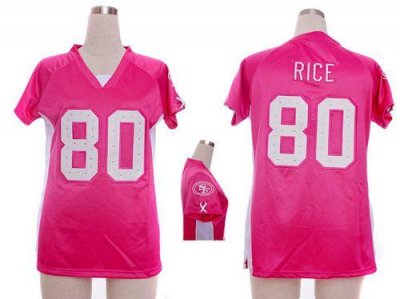 Jerseys Factory Cheap Nike 49ers #80 Jerry Rice Pink Draft Him N