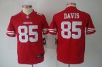 Jerseys Factory Cheap Nike 49ers #85 Vernon Davis Red Team Color