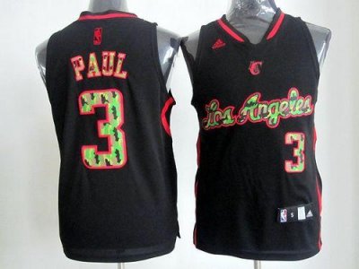 Jerseys Factory Cheap Clippers #3 Chris Paul Black Camo Fashion