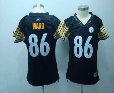 Jerseys Factory Cheap Steelers #86 Hines Ward Black Women's Fiel