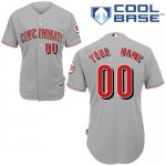 Jerseys Factory Cheap Reds Personalized Authentic Grey Baseball