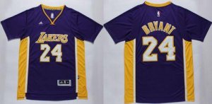 Jerseys Factory Cheap Lakers #24 Kobe Bryant Purple Short Sleeve