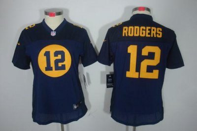 Jerseys Factory Cheap Nike Packers #12 Aaron Rodgers Navy Blue A