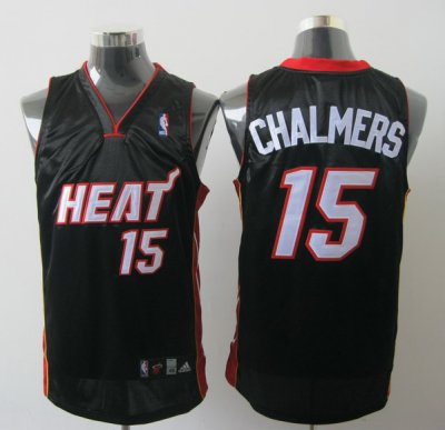 Jerseys Factory Cheap Heat #15 Mario Chalmers Black Stitched NBA