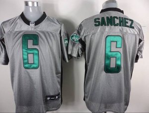 Jerseys Factory Cheap Jets #6 Mark Sanchez Grey Shadow Stitched