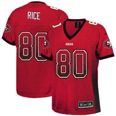 Jerseys Factory Cheap Nike 49ers #80 Jerry Rice Red Team Color W