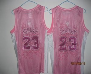 Jerseys Factory Cheap Bulls #23 Michael Jordan Pink Women Fashio