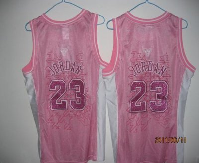 Jerseys Factory Cheap Bulls #23 Michael Jordan Pink Women Fashio