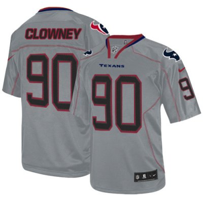Jerseys Factory Cheap Nike Texans #90 Jadeveon Clowney Lights Ou