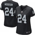 Jerseys Factory Cheap Nike Raiders #24 Charles Woodson Black Tea