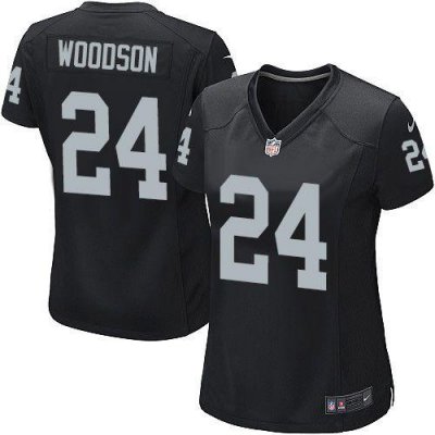 Jerseys Factory Cheap Nike Raiders #24 Charles Woodson Black Tea