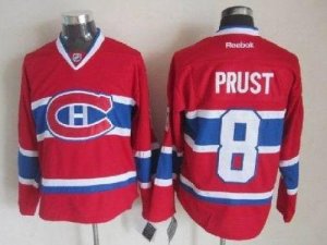 Jerseys Factory Cheap Canadiens #8 Brandon Prust Red Embroidered