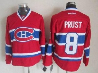 Jerseys Factory Cheap Canadiens #8 Brandon Prust Red Embroidered