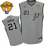 Jerseys Factory Cheap Spurs #21 Tim Duncan Grey Alternate Finals