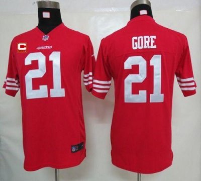 Jerseys Factory Cheap Nike 49ers #21 Frank Gore Red Team Color W