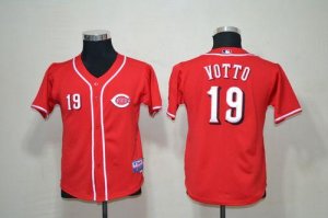 Jerseys Factory Cheap Reds #19 Joey Votto Red Cool Base Embroide