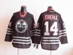 Jerseys Factory Cheap Oilers #14 Jordan Eberle Black Ice Embroid