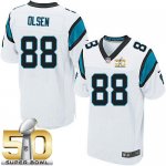 Jerseys Factory Cheap Nike Panthers #88 Greg Olsen White Super B