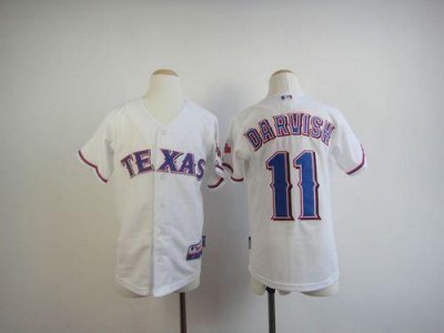 Jerseys Factory Cheap Rangers #11 Yu Darvish White Cool Base Emb