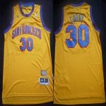 Jerseys Factory Cheap Warriors #30 Stephen Curry Gold Throwback