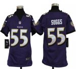 Jerseys Factory Cheap Nike Ravens #55 Terrell Suggs Purple Team