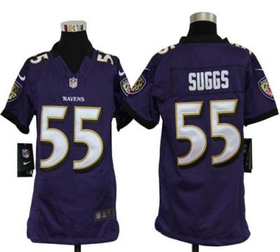 Jerseys Factory Cheap Nike Ravens #55 Terrell Suggs Purple Team