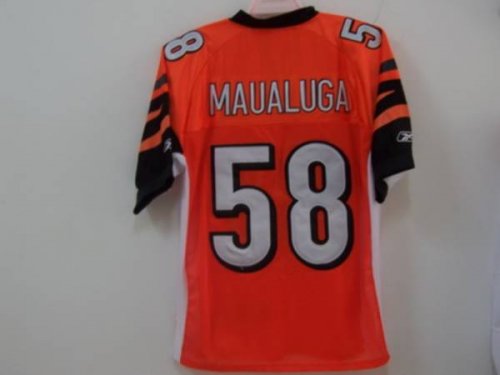 Jerseys Factory Cheap Bengals #58 Rey Maualuga Orange Stitched N