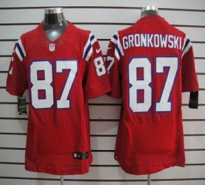 Jerseys Factory Cheap Nike Patriots #87 Rob Gronkowski Red Alter