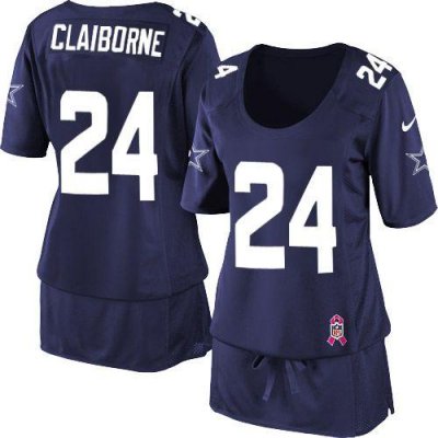 Jerseys Factory Cheap Nike Cowboys #24 Morris Claiborne Navy Blu