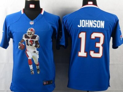 Jerseys Factory Cheap Nike Bills #13 Steve Johnson Royal Blue Te