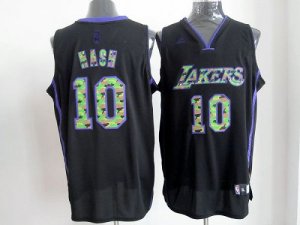 Jerseys Factory Cheap Lakers #10 Steve Nash Black Camo Fashion S